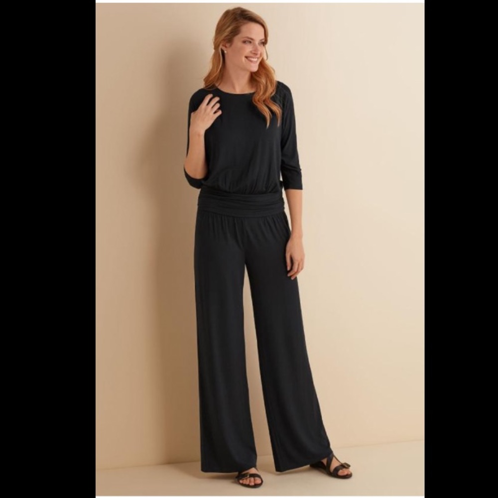 EUC Soft Surroundings Toujours black Jumpsuit